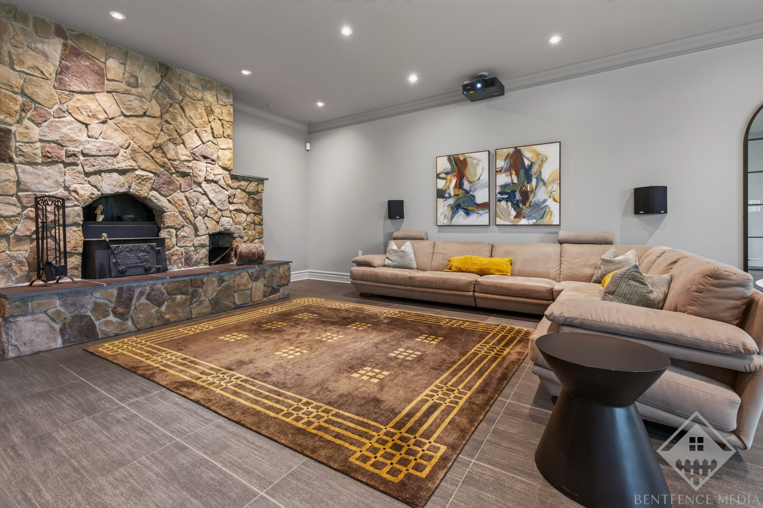 Open-concept main floor living area